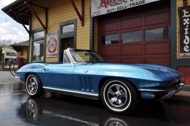 1966 Chevrolet Corvette Nassau Blue/Blue-White #'s Matching Conv RARE! - photo 9