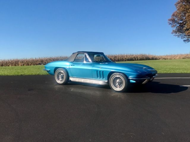1966 Chevrolet Corvette NassauBlue/Black*#sMatch327/300hp*Auto*KnockOffs* - photo 2