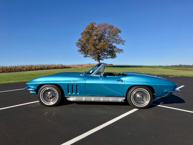 1966 Chevrolet Corvette NassauBlue/Black*#sMatch327/300hp*Auto*KnockOffs* - photo 4