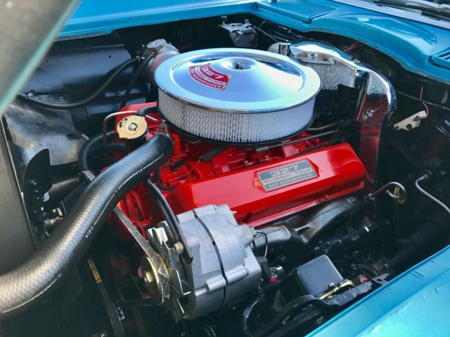 1966 Chevrolet Corvette NassauBlue/Black*#sMatch327/300hp*Auto*KnockOffs* - photo 6
