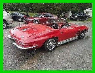 1966 Chevrolet Corvette Stingray Convertible V8 Gasoline 4-Spd Manual Rally Red 1966 Chevrolet Corvette Stingray Convertible