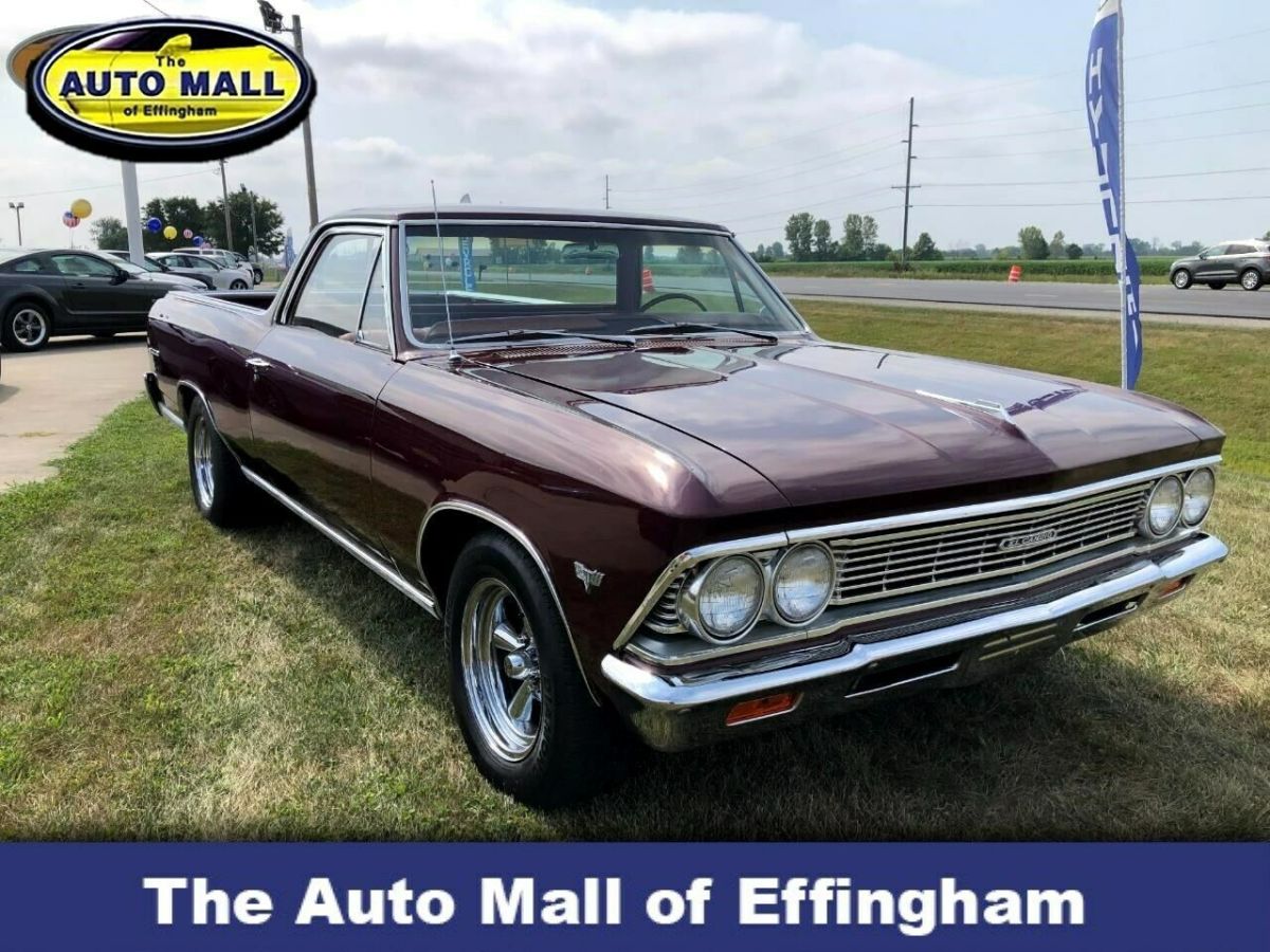 1966 Chevrolet El Camino 2dr Pickup 48,000 Miles Maroon American Muscle Car Sele 1966 Chevrolet El Camino 2dr Pickup