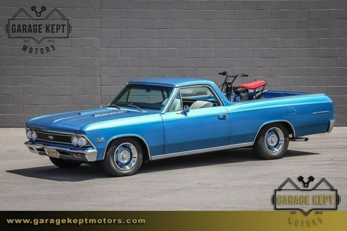 1966 Chevrolet El Camino SS Marina Blue Truck 396 V8 159 Miles 1966 Chevrolet El Camino SS