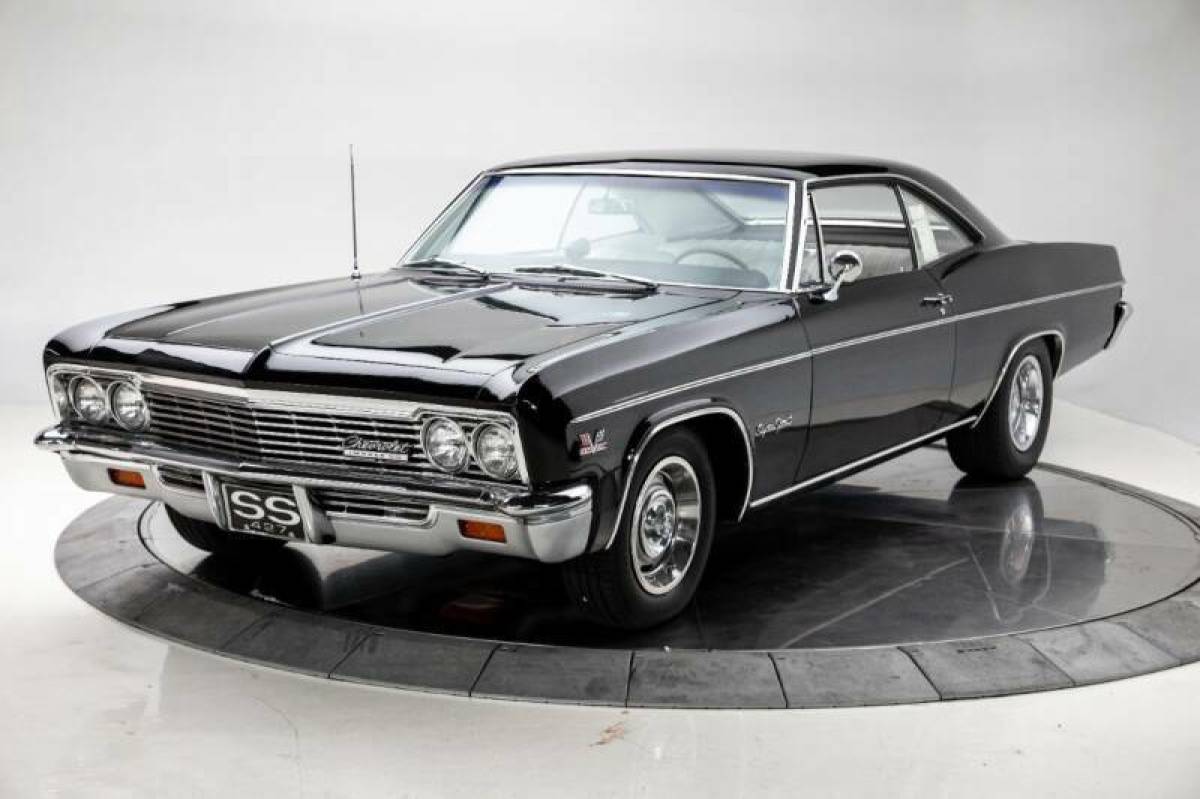 1966 Chevrolet Impala SS 427/425 horse Manual 4-Speed Coupe Tuxedo Black 1966 Chevrolet Impala SS