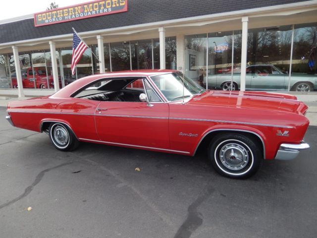 1966 Chevrolet Impala SS Regal red match#s 396 Muncie 4 speed Collector Quality 1966 Chevrolet Impala Buckets