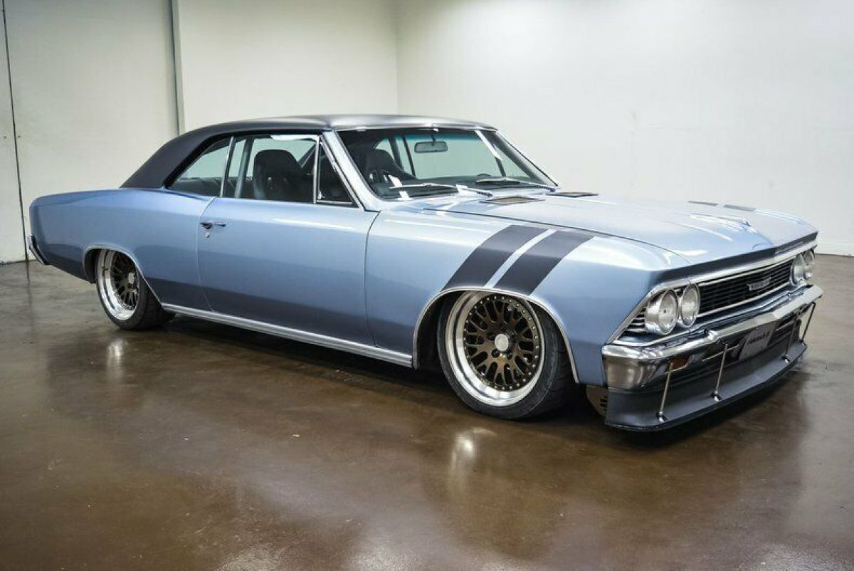1966 Chevrolet Malibu PRO-TOURING 5506 Miles BLUE Coupe 418ci LS3 V8 650HP 6-Spe 1966 Chevrolet Malibu PRO-TOURING