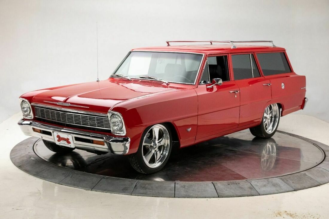 1966 Chevrolet Nova V8 283 Automatic Wagon Regal Red 1966 Chevrolet Nova