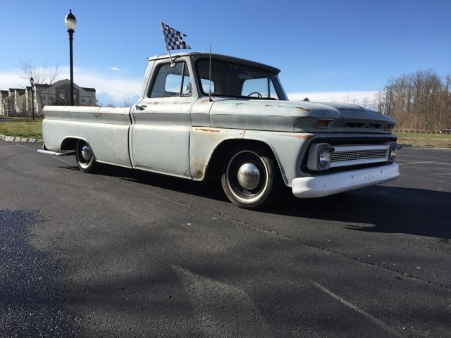 1966 CHEVY C-10 LONG BED SLAMMED PICKUP RATROD LOWERED WITH GREAT PATINA 1966 Chevrolet C-10