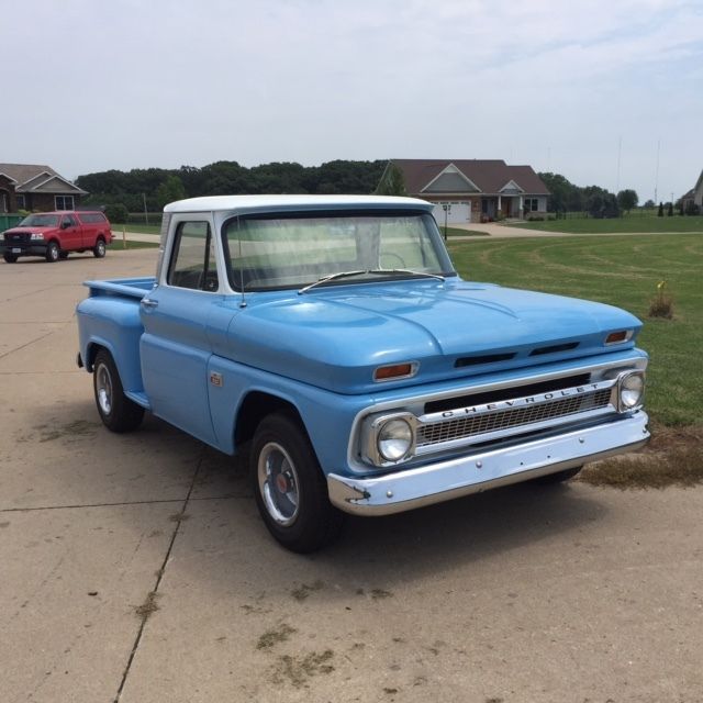 1966 CHEVY C-10 PICKUP Short Bed Step -side Big Back Glass 1966 Chevrolet C-10