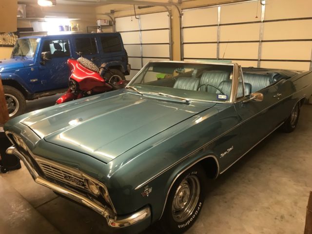 1966 Chevy Impala SS V8 Convertible 327 w/ 4 speed muncie trans, Matching #s 1966 Chevrolet Impala convertible