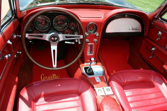 1966 Chevrolet Corvette Convertible L79 350HP Black/Red 4-Speed Side Pipes - photo 10