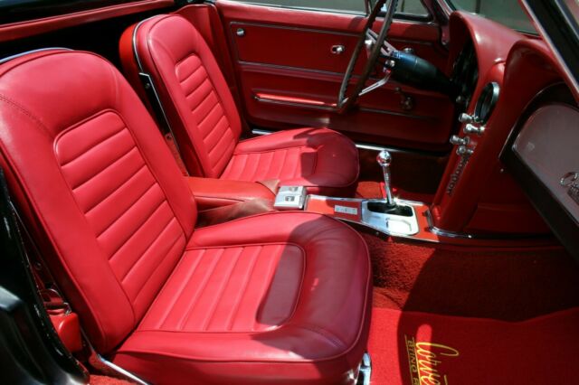 1966 Chevrolet Corvette Convertible L79 350HP Black/Red 4-Speed Side Pipes - photo 11