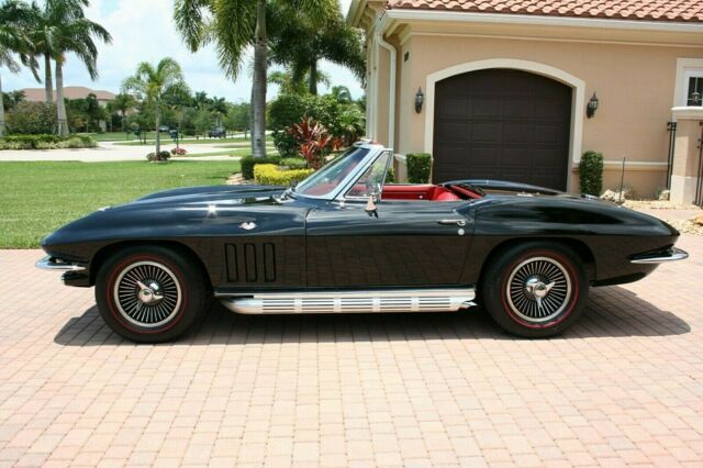 1966 Chevrolet Corvette Convertible L79 350HP Black/Red 4-Speed Side Pipes - photo 3