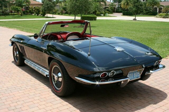 1966 Chevrolet Corvette Convertible L79 350HP Black/Red 4-Speed Side Pipes - photo 4