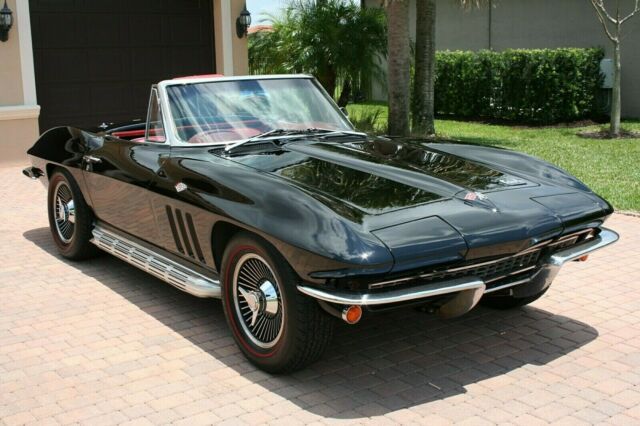 1966 Chevrolet Corvette Convertible L79 350HP Black/Red 4-Speed Side Pipes - photo 6