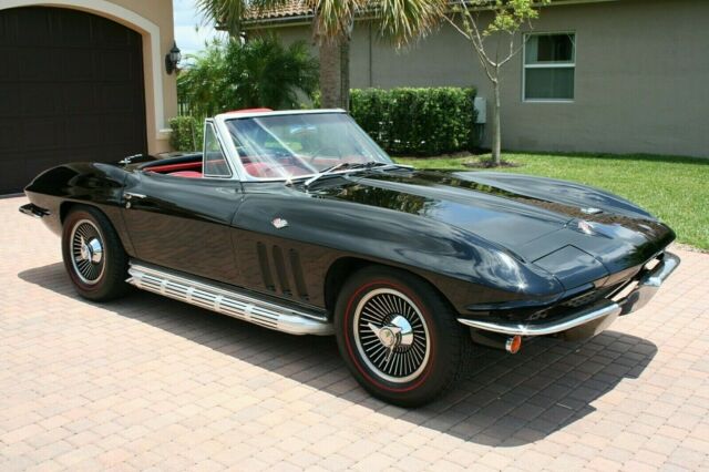 1966 Chevrolet Corvette Convertible L79 350HP Black/Red 4-Speed Side Pipes - photo 7