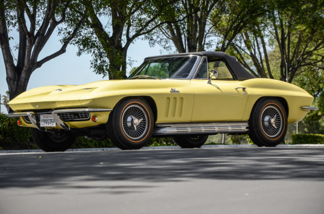 1966 Corvette convertible 427/390 hp L39 4 SPD MATCHING NMBRS NCRS TOP FLIGHT 1966 Chevrolet Corvette Base Convertible 2-Door
