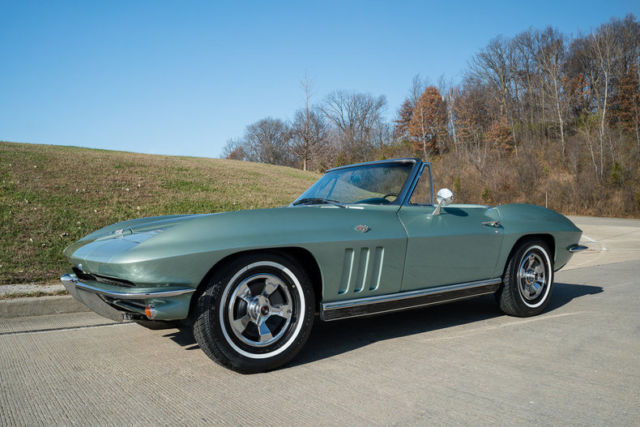 1966 Corvette Convertible Numbers Matching 327 Auto Trans Rare Mosport Green 1966 Chevrolet Corvette Convertible