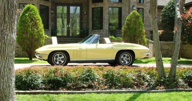 1966 Corvette Convertible, Sunfire Yellow over Black Beauty 1966 Chevrolet Corvette