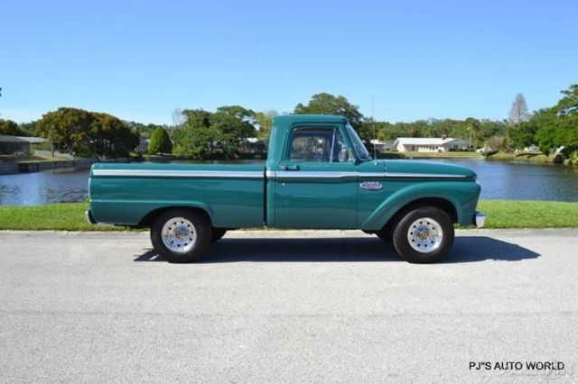 1966 Ford F-100 Custom Cab Short Bed 352 V8 code L Holly Green - photo 6