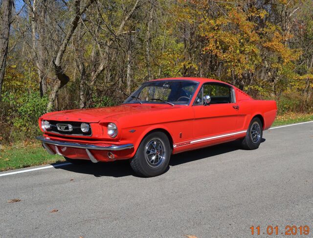 1966 FASTBACK GT A-CODE 289 4SPD PS DISC STRAIGHT SOLID BEAUTIFUL RANGOON RED 1966 Ford Mustang GT A-CODE 289 4SPD PS DISC RALLY PAC