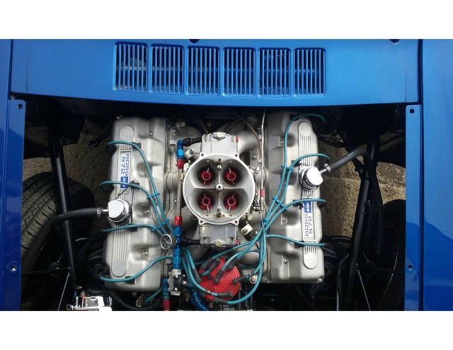 1966 Ford Mustang Blue with white racing stripes and a John Kaase 572 CI HEMI - photo 8