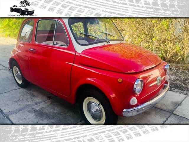 1966 Fiat 500 Fiat 500 501 Miles Red rear-engined Transmission 1966 Fiat 500 Fiat 500