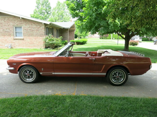 1966 FORD C-CODE MUSTANG 289 CONVERTIBLE, EMBERGLO, FACTORY A/C, EXCELLENT COND! 1966 Ford Mustang C-Code 289