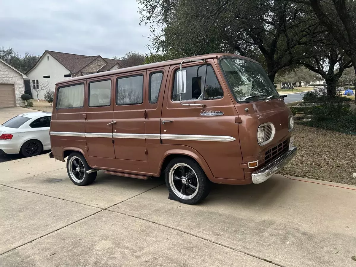 1966 Ford Econoline Van Brown falcon club wagon 1966 Ford Econoline falcon club wagon