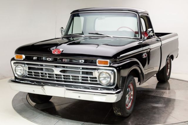 1966 Ford F100 302 V8 3 Speed Automatic Pickup Truck Ebony Black 1966 Ford F-100 --