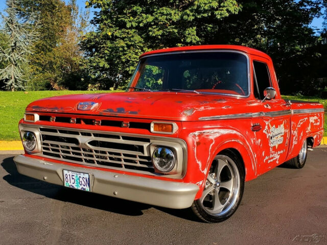 1966 Ford F100 Red Patina Custom Paint 302 V8 C4 Pwr Steering and Brakes 1966 Ford F-100