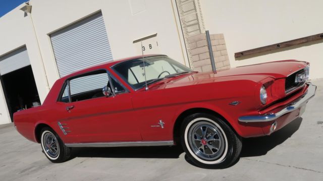 1966 Ford Mustang 289 C CODE! P/S! CANDYAPPLE RED! CLEAN! NEW PAINT! - photo 2