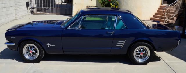 1966 Ford Mustang Classic Car night mist blue 1966 Ford Mustang