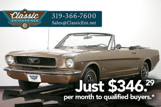 1966 Ford Mustang Convertible C Code 0 Medium Tan Metallic Convertible 289 V8 3 1966 Ford Mustang Convertible C Code