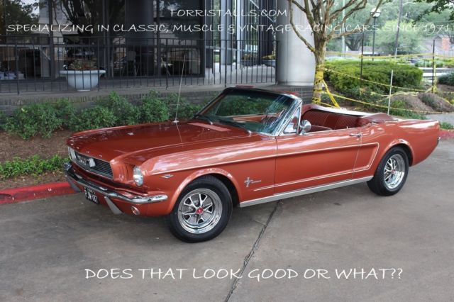 1966 Ford Mustang Convertible - Emberglo With Pony Interior Loaded with Options 1966 Ford Mustang Convertible
