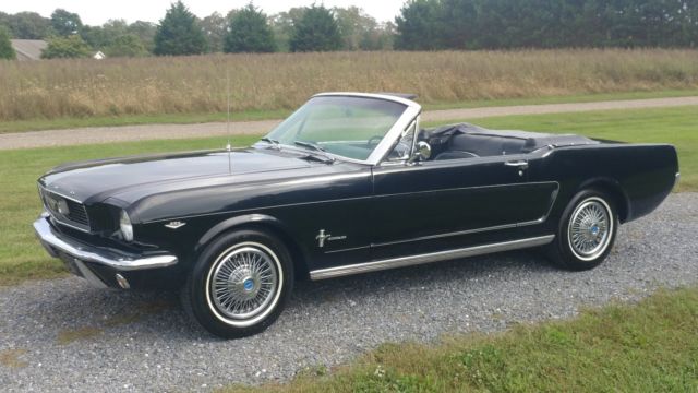 1966 Ford Mustang Convertible Factory Raven Black Orig. 289 / Auto 67k Orig. Mil 1966 Ford Mustang