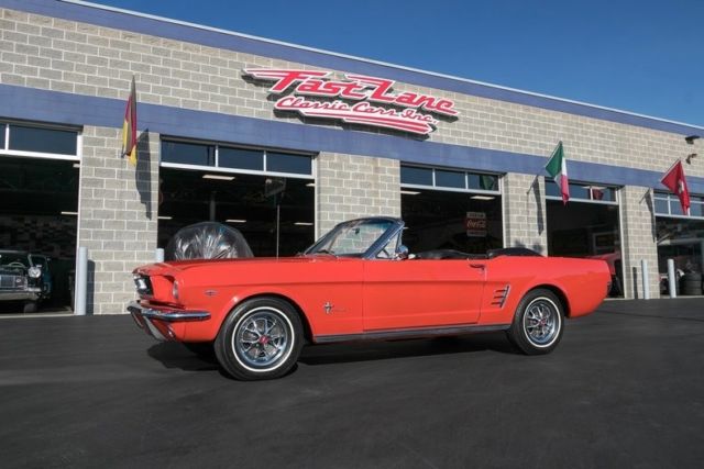 1966 Ford Mustang Convertible Factory Signal Flare Red Air Conditioning 1966 Ford Mustang Convertible Air Conditioning