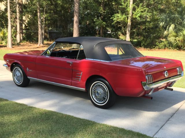1966 Ford Mustang Convertible - Factory V-8 1966 Ford Mustang CV