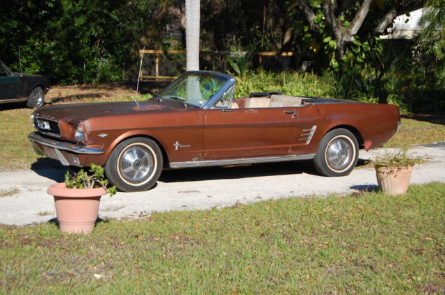 1966 Ford Mustang Convertible Project Car C code 289 Factory Air Power Steering 1966 Ford Mustang