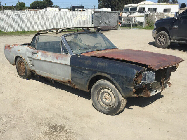 1966 Ford Mustang Convertible project. Very Restorable 1966 Ford Mustang V-8 Convertible