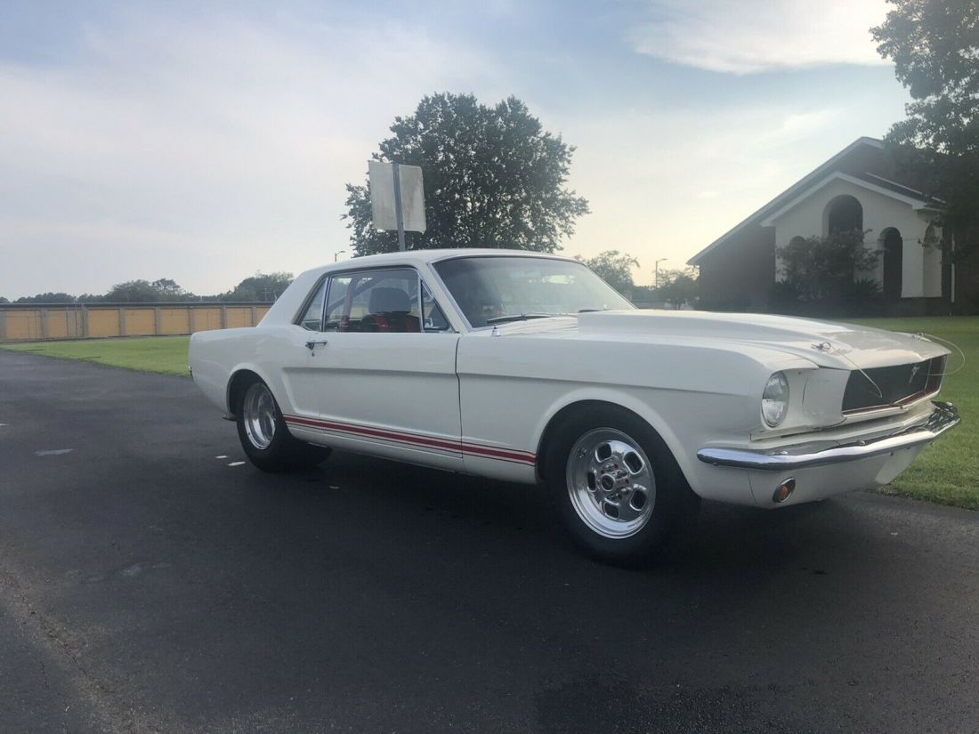 1966 Ford Mustang Coupe White RWD Automatic Pro Street 1966 Ford Mustang Pro Street
