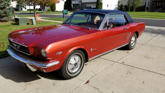 1966 Ford Mustang Deluxe Coupe - 289 V8 - Automatic 3-speed - Emberglow 1966 Ford Mustang Coupe