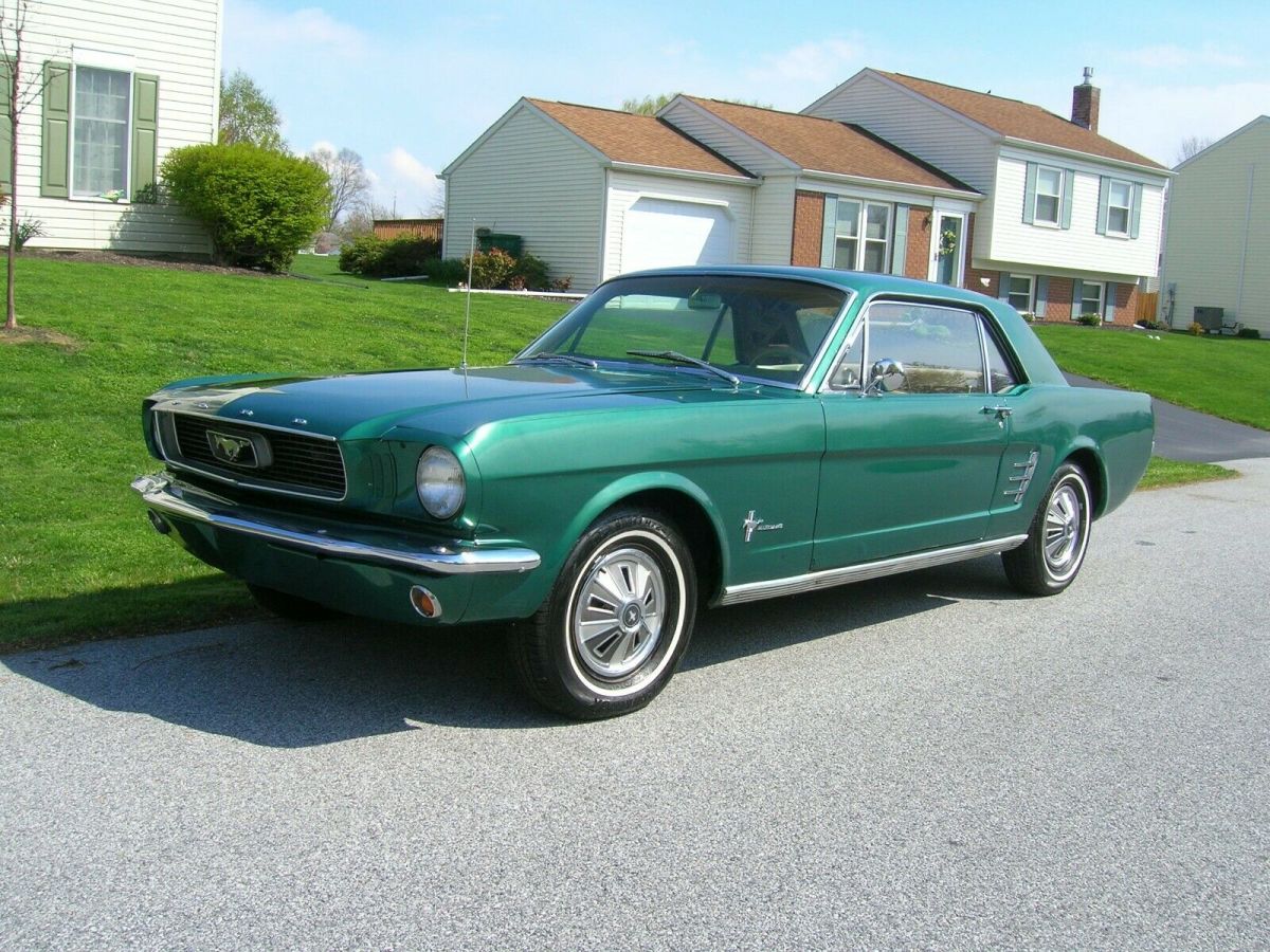1966 FORD MUSTANG IVY GREEN METALLIC WITH PARCHMENT INTERIOR ....NO RESERVE... 1966 Ford Mustang NO RESERVE