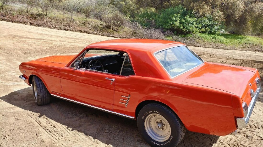 1966 Ford Mustang Poppy Red with Automatic, AC, PS 1966 Ford Mustang