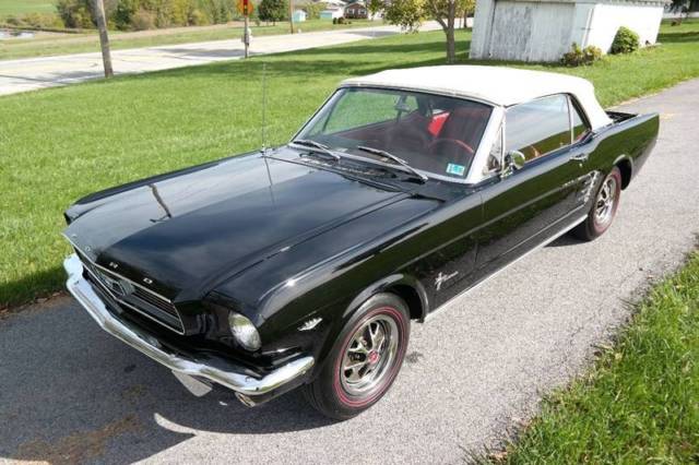 1966 Ford Mustang Restored Conv Black/Red Manual Real Color Combo - photo 2