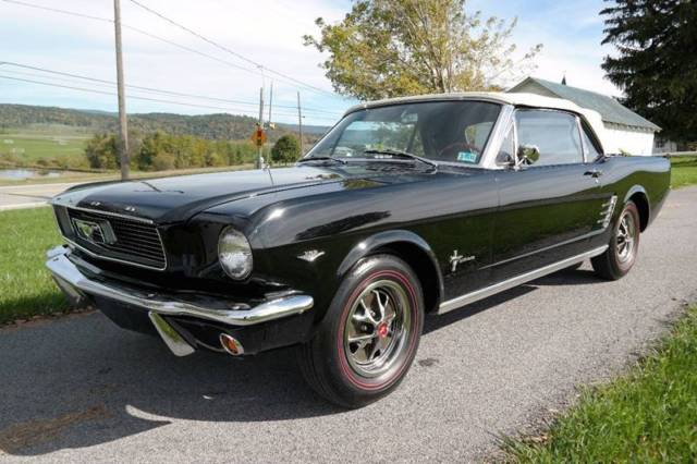 1966 Ford Mustang Restored Conv Black/Red Manual Real Color Combo - photo 3