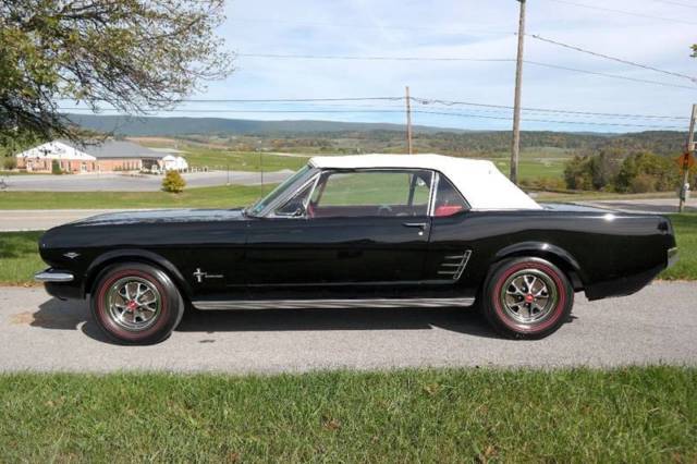1966 Ford Mustang Restored Conv Black/Red Manual Real Color Combo - photo 5
