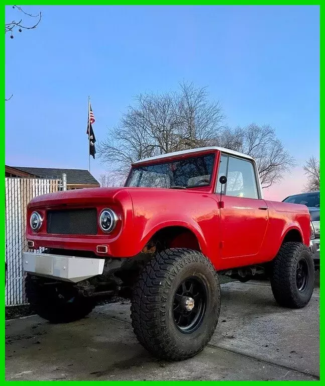 1966 International Scout 7.4L 454 V8 4-Speed Removable Hardtop 1966 International Harvester Scout Half Cab 4X4 Pickup