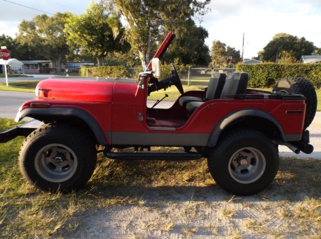 1966 KAISER CJ5 JEEP RED UTILITY VEHICLE RESTORED 1974 350 CHEVY ENGINE MOTOR 1966 Jeep CJ