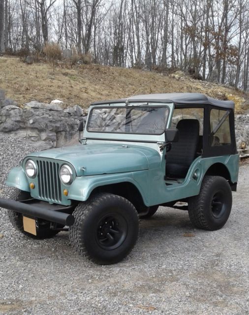 1966 Kaiser-Jeep CJ5 V6: Engine 231 cubic inches; Repainted 1966 original green 1966 Jeep CJ